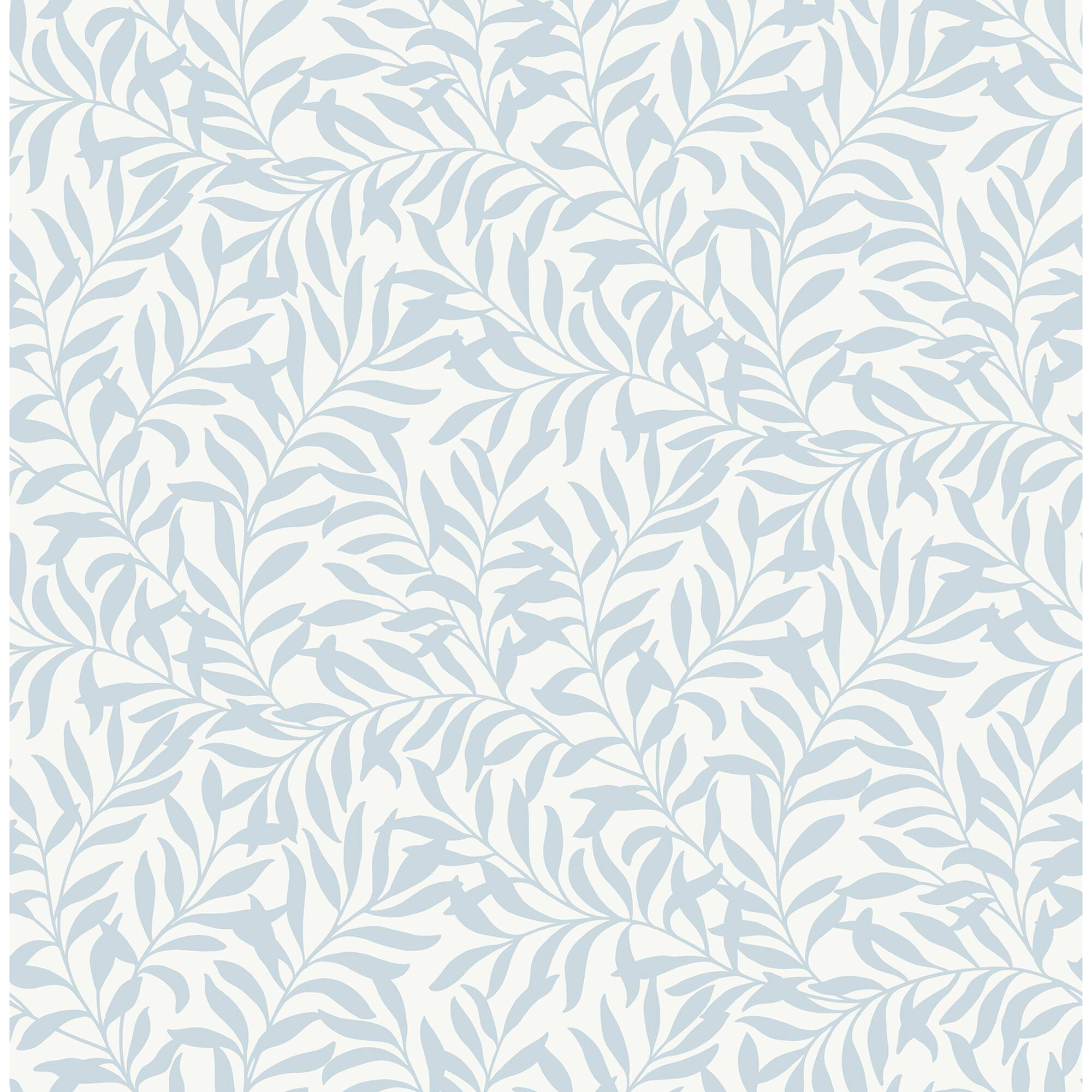 NuWallpaper Blue Wisley Peel & Stick Wallpaper